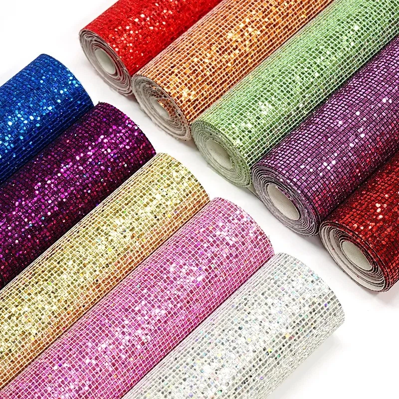 Glitter Vinyl Leather Faux Synthetic Leather Fabric Sheets For Hair Bow Bags Shoes Crafts Material Fast Shipping
